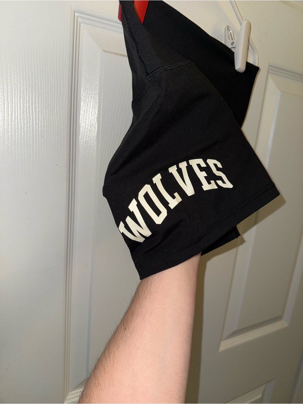 Darc Sport Black High-Waist Active Shorts with White Graphic - Picture 2 of 2